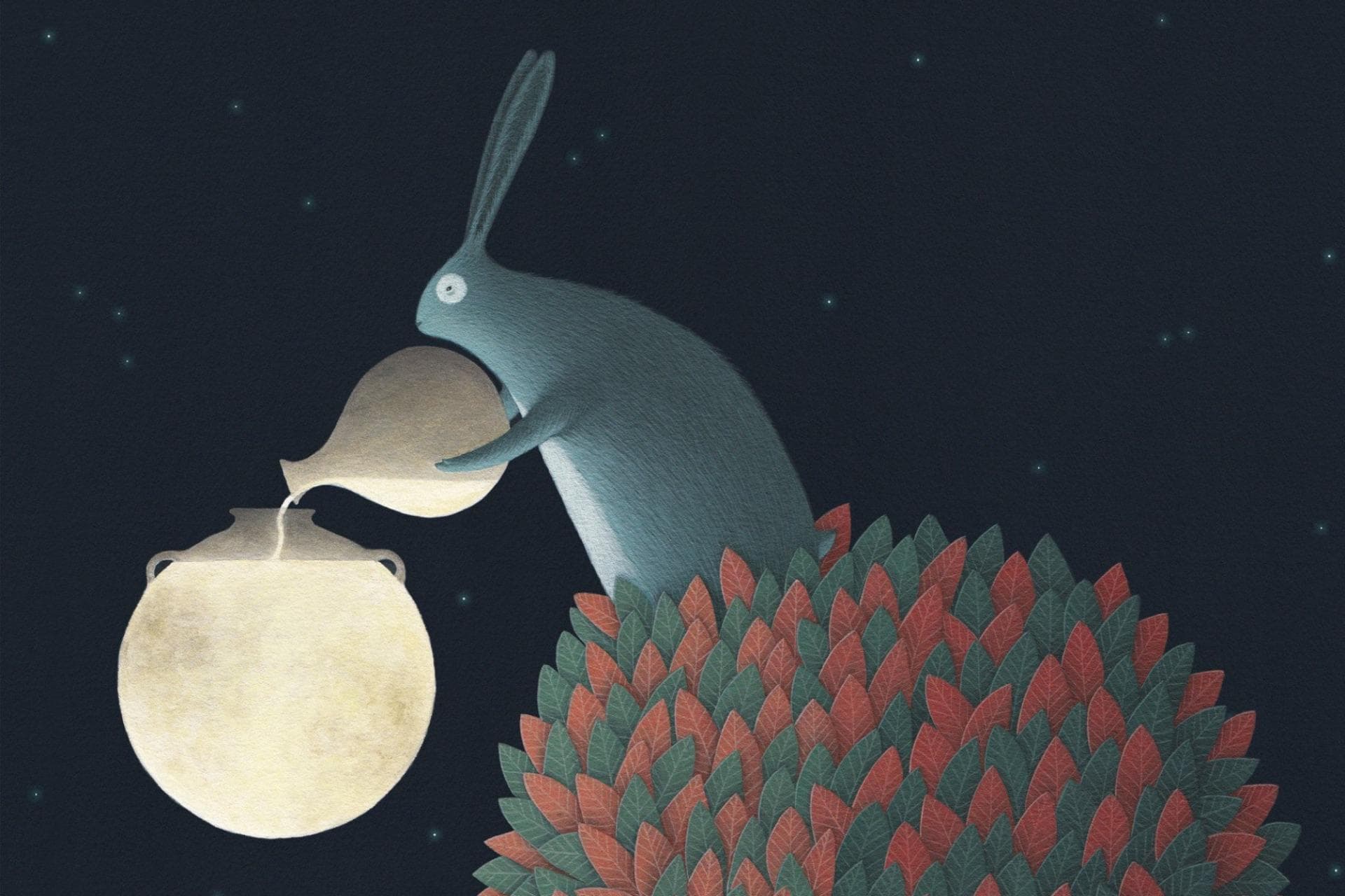 Conejo de Cuento La Noche antigua
